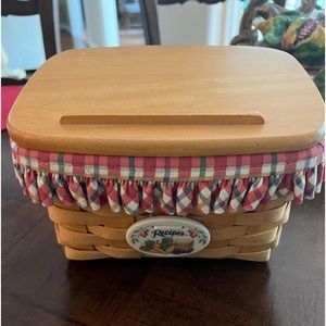 Longaberger Recipe File Box